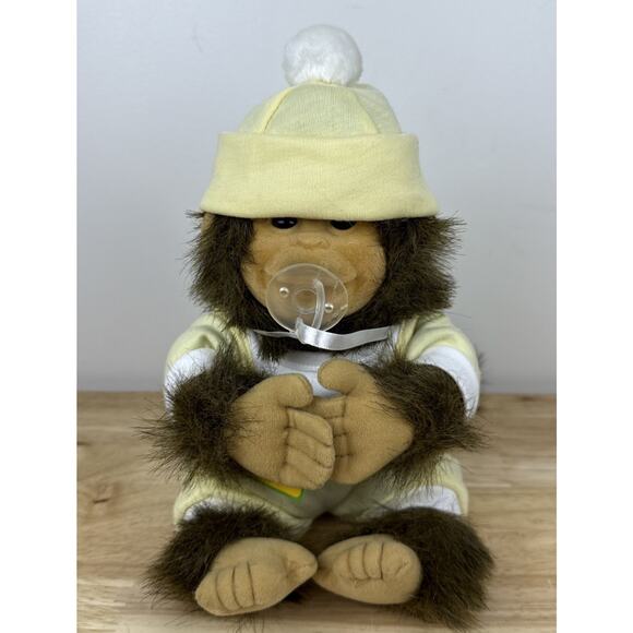 Vintage Hosung Monkey Plush Baby Chimp Joey Stuffed Animal PJ's 1994 Toy 10" - Picture 4 of 9